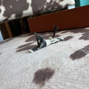 Hand carved wood horse pin